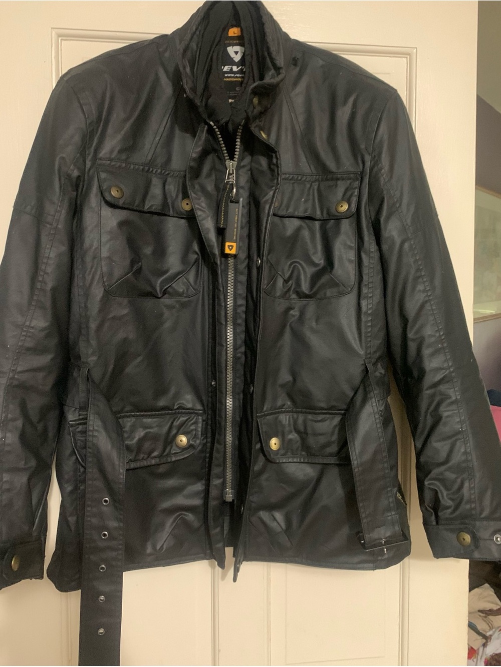 Revit Performance Waxed Cotton Motorcycle Jacket CE Approved Knox Pads Mens L - Picture 10 of 16